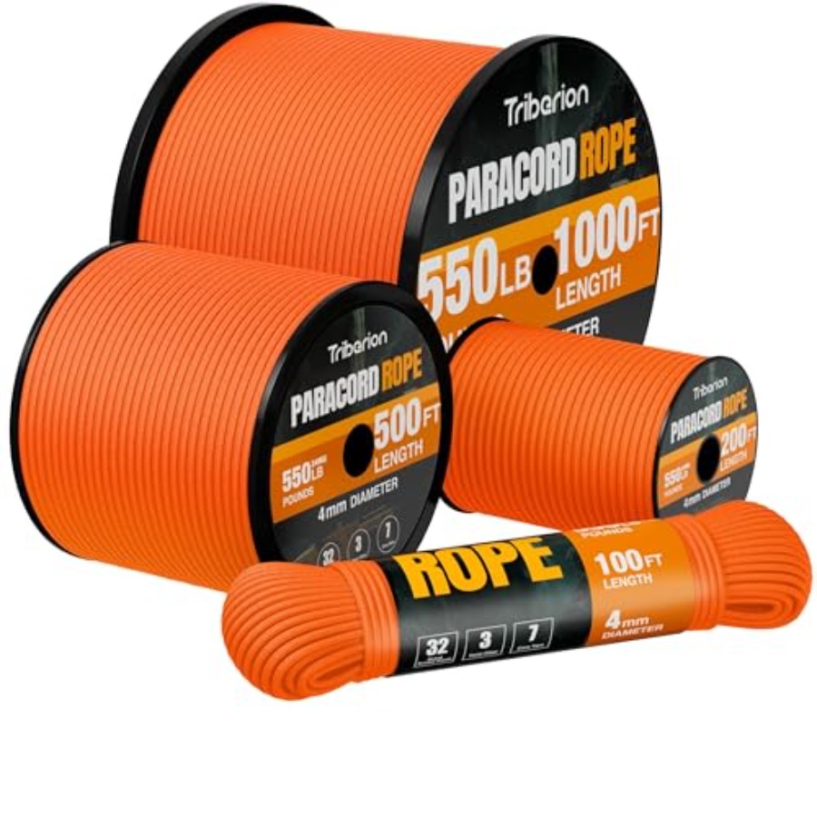 Para Cord 1000Ft - Heavy Duty 1000ft 5/32 4MM 7-Strand