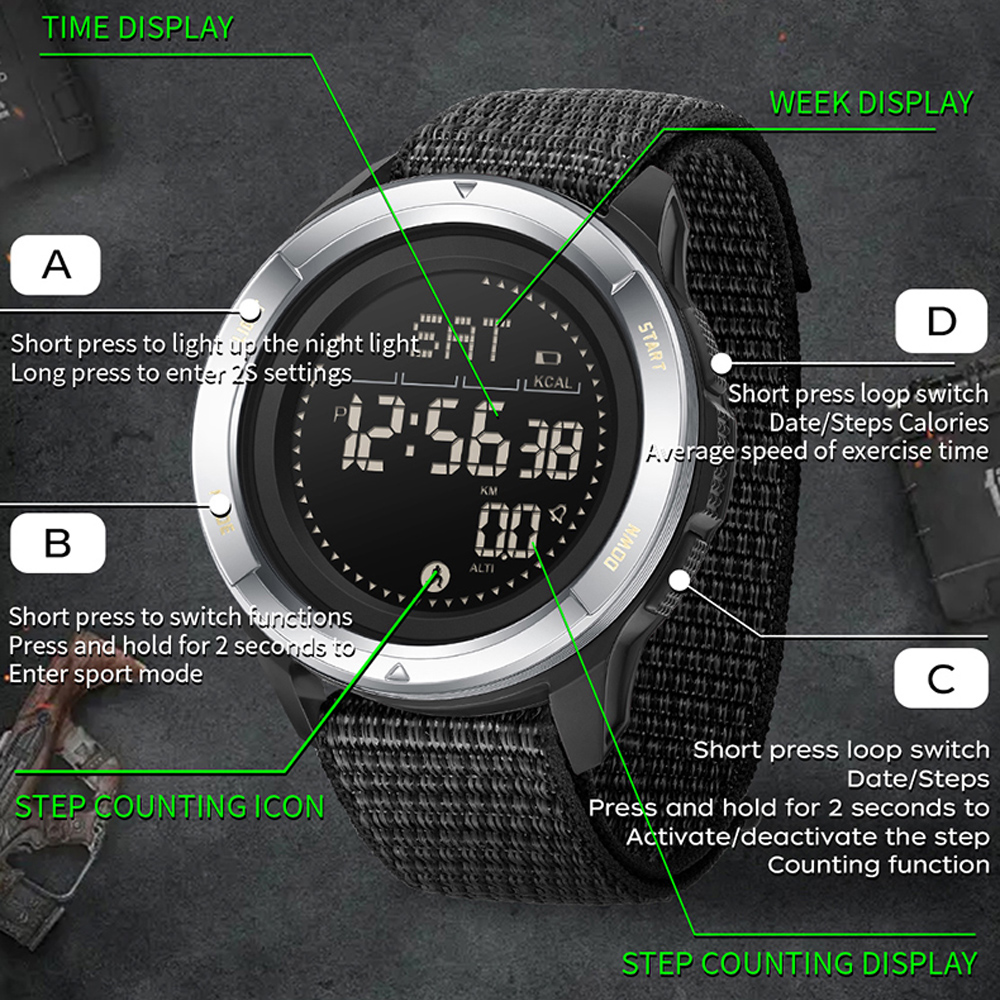 SANDA Brand Electronic Watches - Compass Lensatic reseña y precio