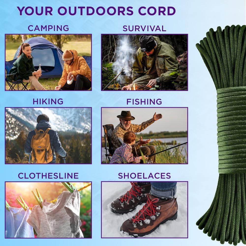 Reflective Paracord Rope 1000f - Para Cord 1000Ft reseña y precio