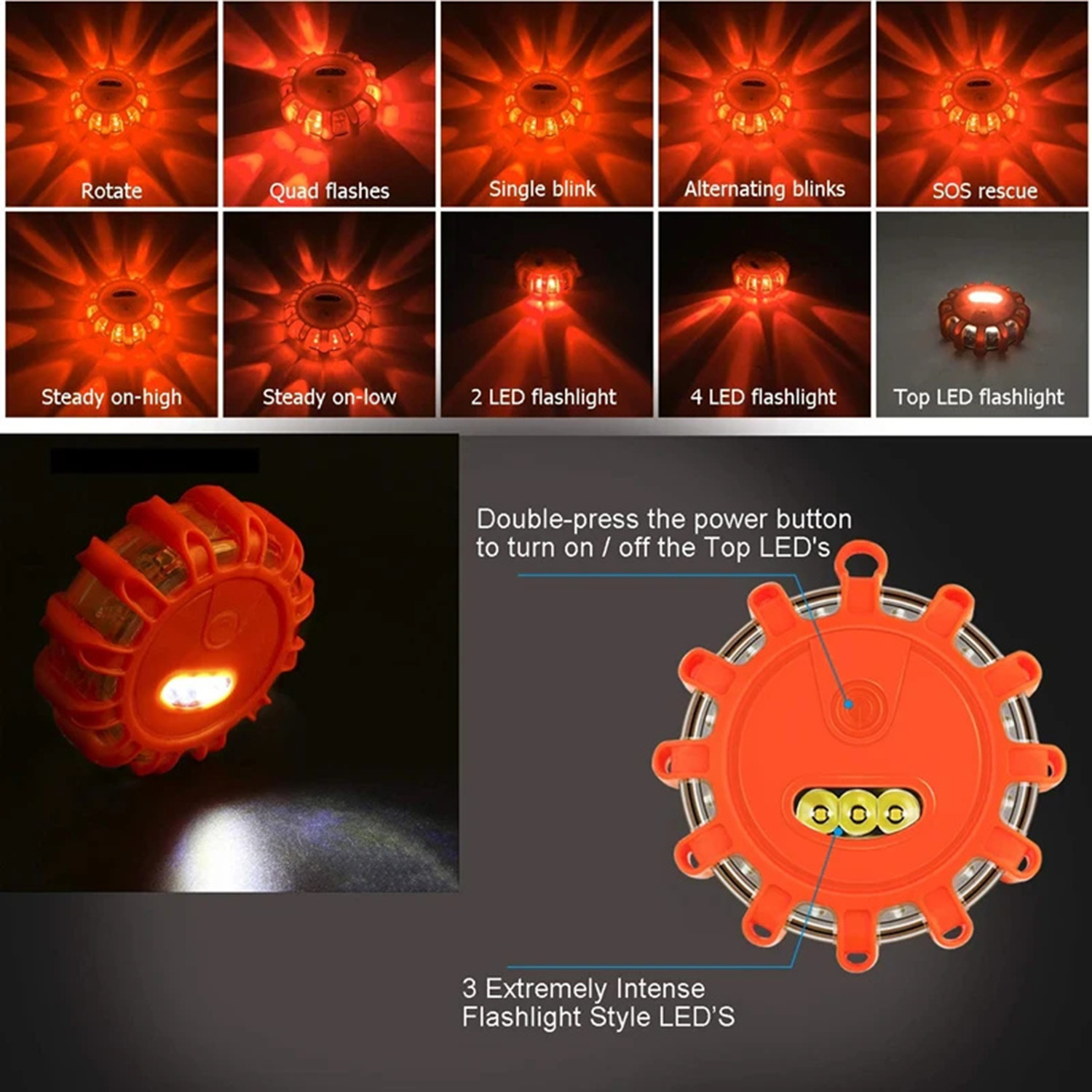 3PCS LED Road Flares Emergency - Signal Flare Kit reseña y precio