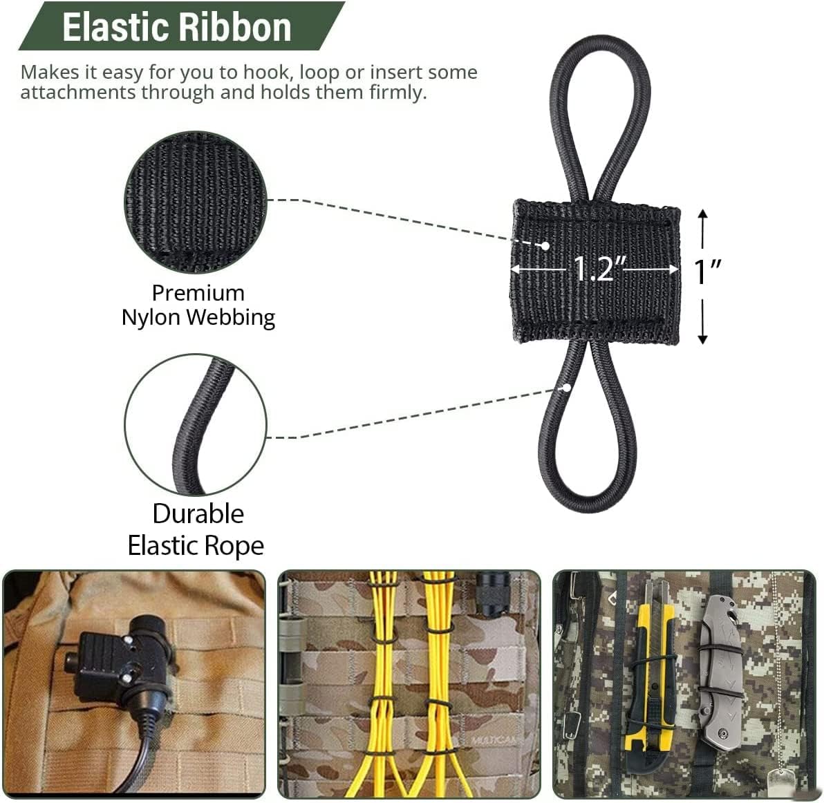 4/10pcs Molle Elastic Strap Ta - Fire Starting Kit reseña y precio