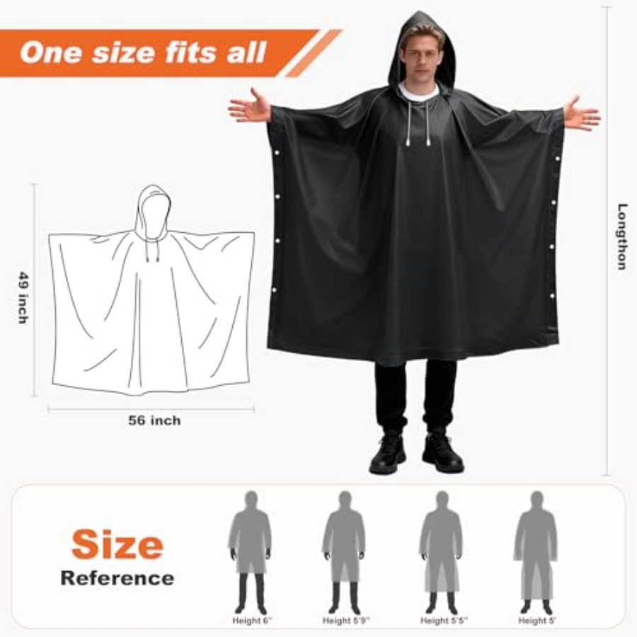 8 Pack Hooded Rain Ponchos for - Emergency Poncho Rain reseña y precio