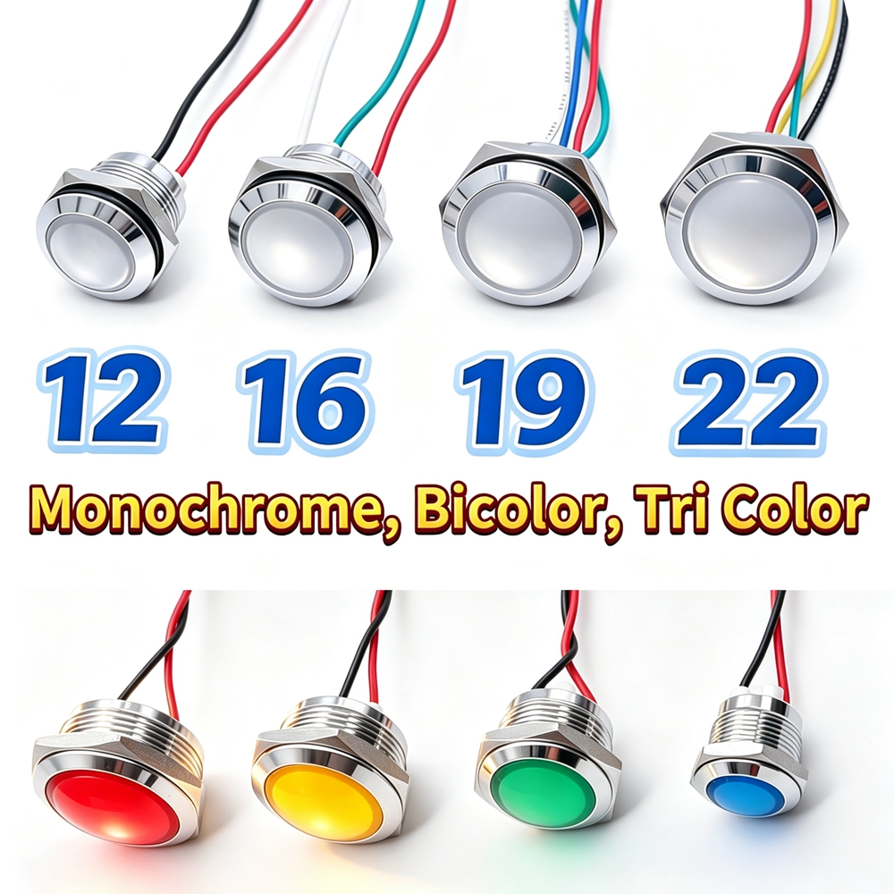 12mm 16mm 19mm 22mm Metal LED  - Signal Panel Orange reseña y precio
