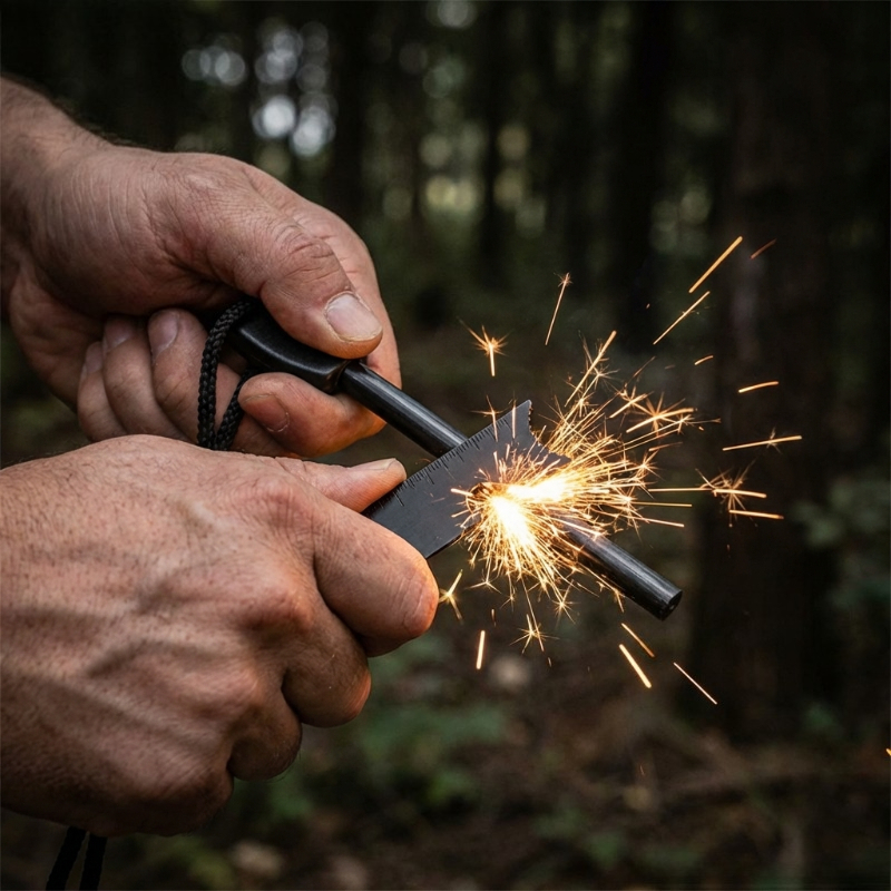 Multi-Function Wooden Handle M - Magnesium Fire Starter reseña y precio