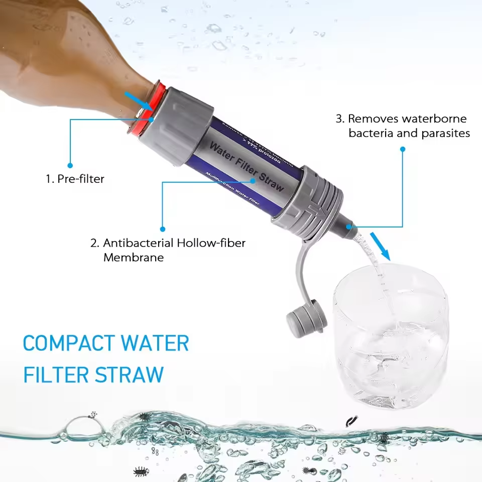 Outdoor Water Filter Straw Cam - Water Purification Straw reseña y precio