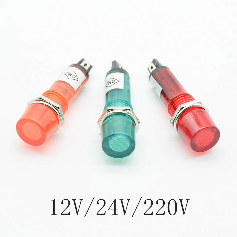5Pcs 220V 12V 24V DC Mounting  - Signal Panel Orange reseña y precio