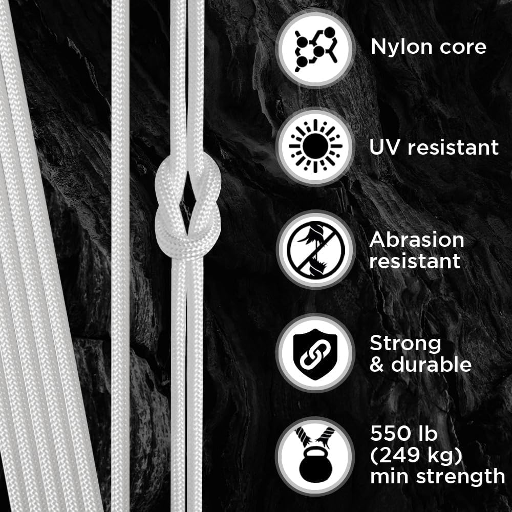 Paracord Type III 550 White 10 - Para Cord 1000Ft reseña y precio