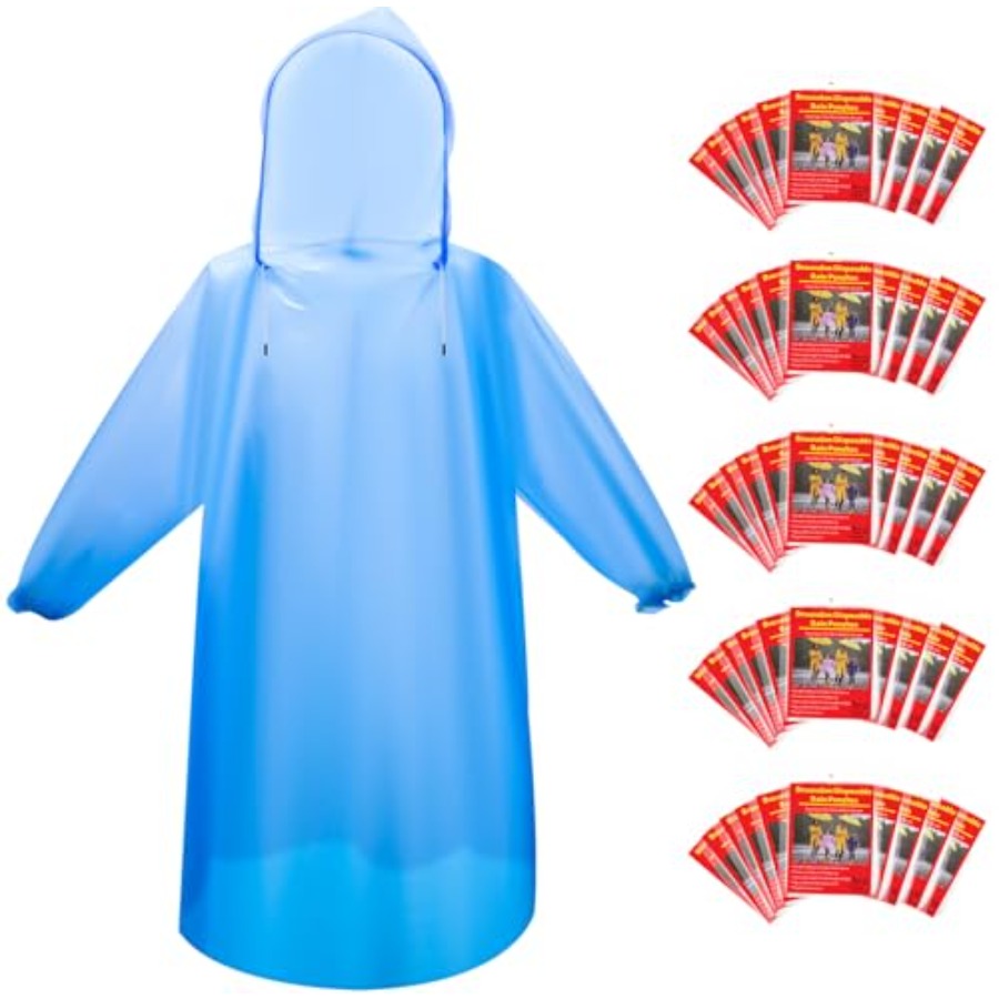 and and Disposable Rain Poncho - Emergency Poncho Rain reseña y precio