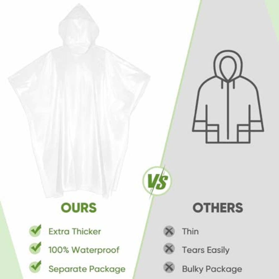 APEXUP Disposable Rain Ponchos - Emergency Poncho Rain reseña y precio
