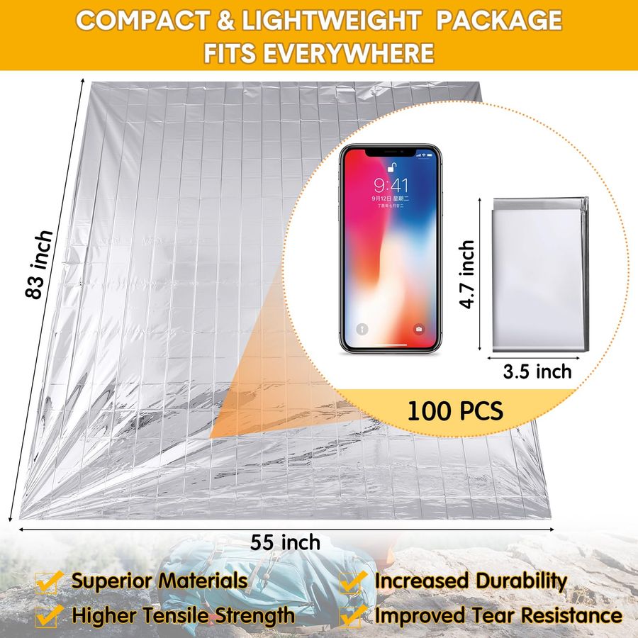 Pcs Emergency Blankets for Sur - Survival Blanket Reflective reseña y precio
