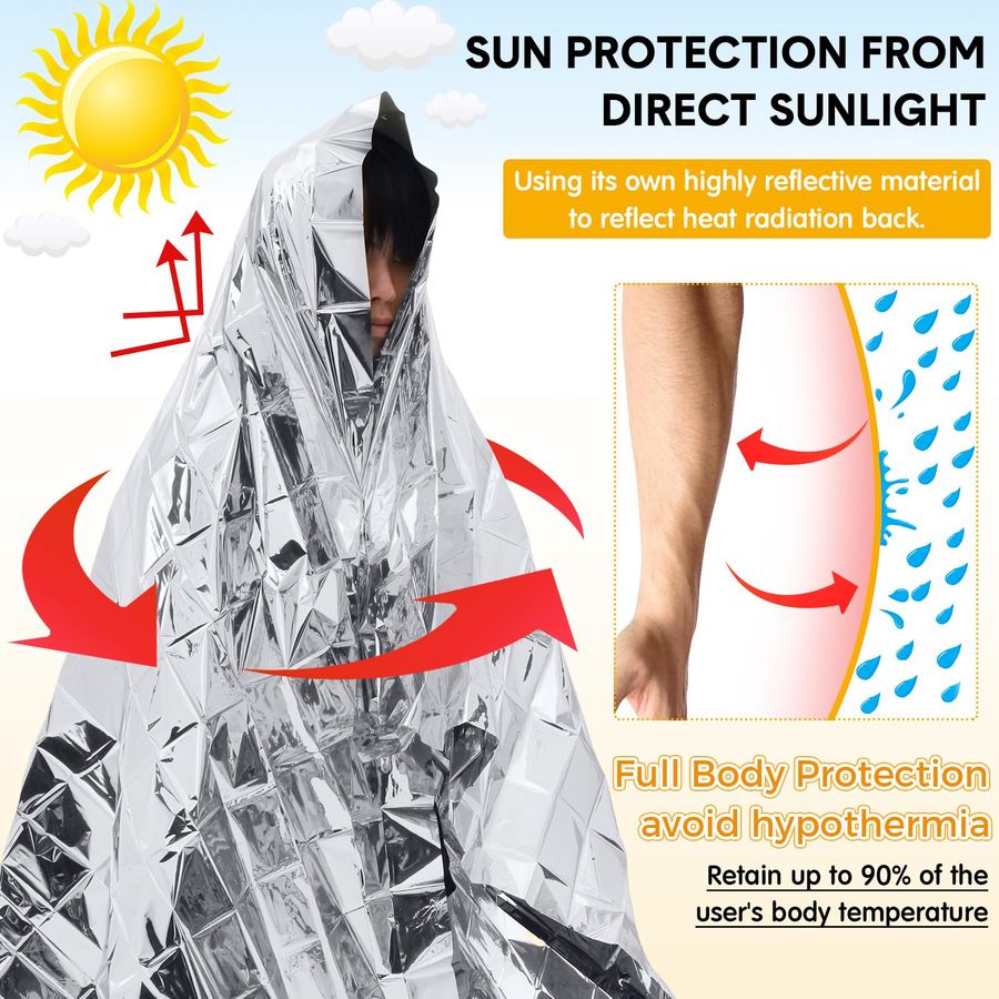 Pcs Emergency Blankets for Sur - Survival Blanket Reflective reseña y precio