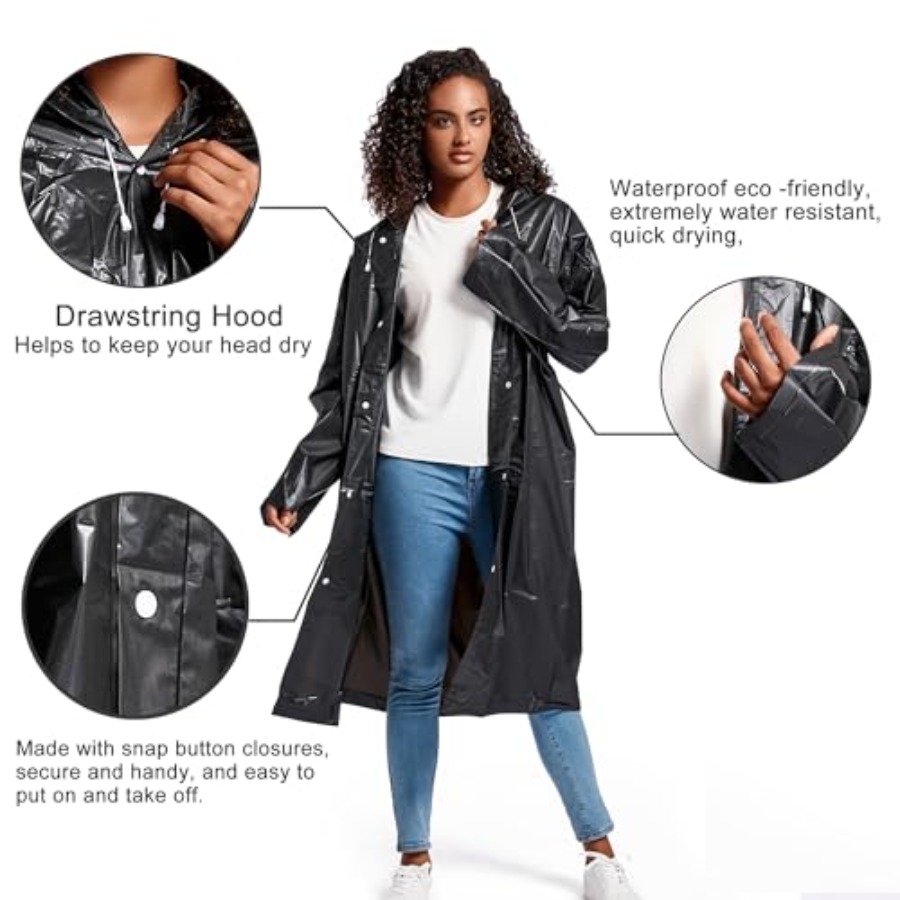 Rain Ponchos for Adults Rainco - Emergency Poncho Rain reseña y precio