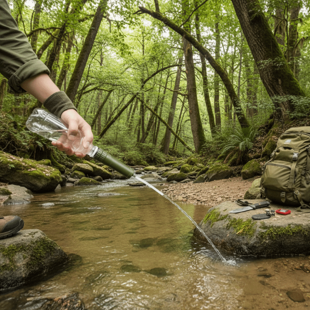ABS Outdoor Mini Water Filter  - Water Purification Straw reseña y precio