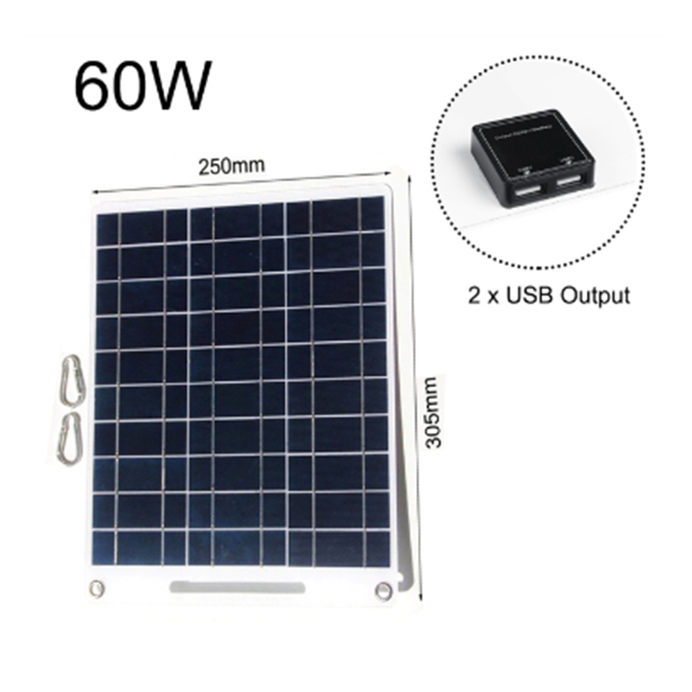 New 60W Solar Panel Portable 5 - Solar Emergency Charger reseña y precio