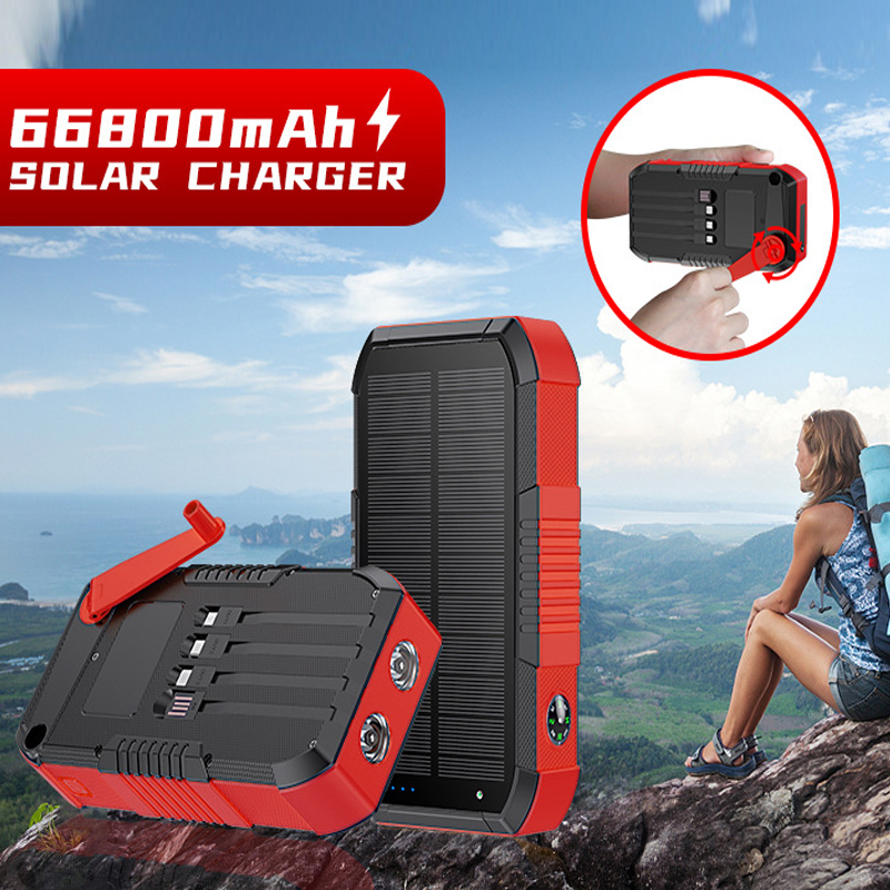 Hand Crank Solar Power Bank 66 - Solar Emergency Charger reseña y precio