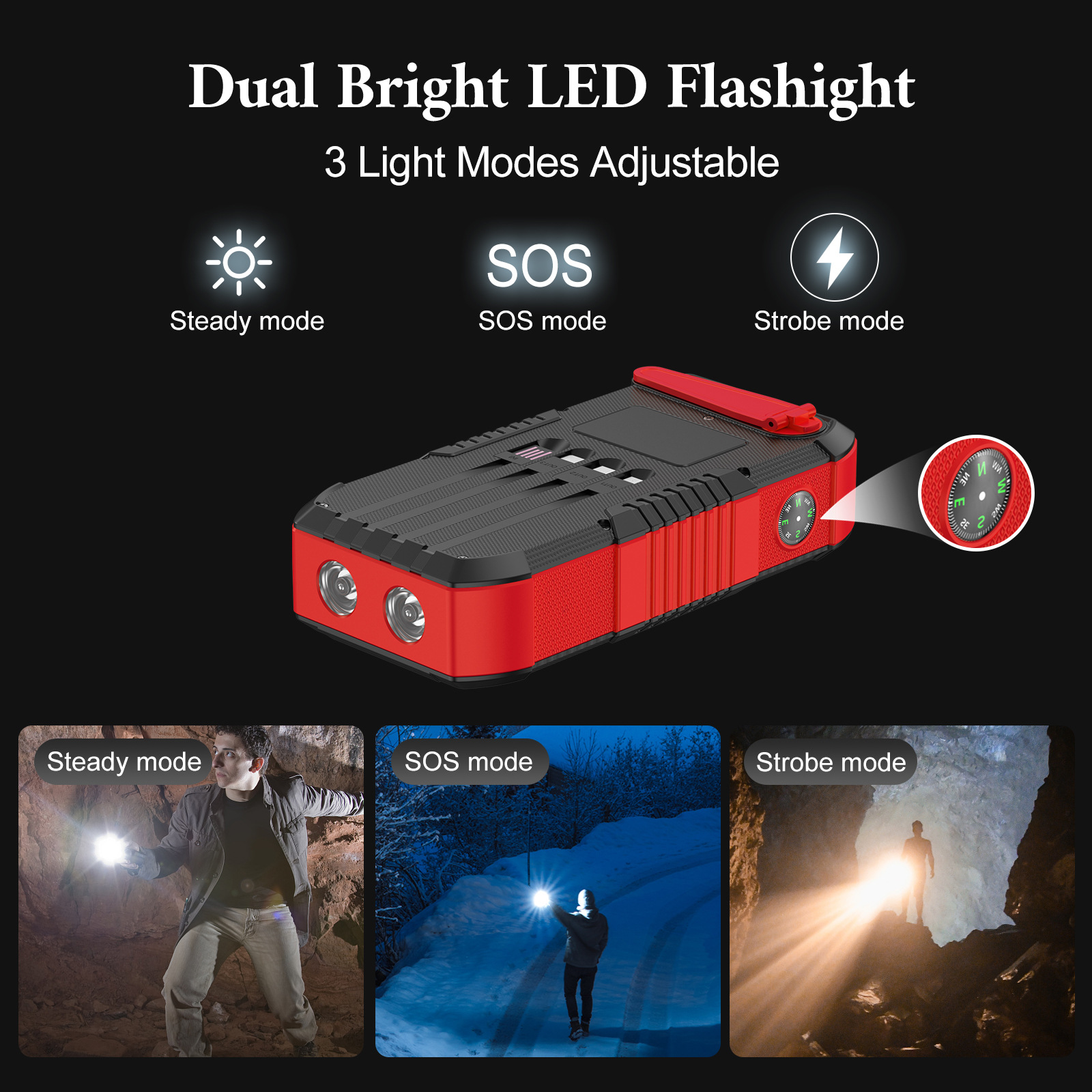 Hand Crank Solar Power Bank 66 - Solar Emergency Charger reseña y precio