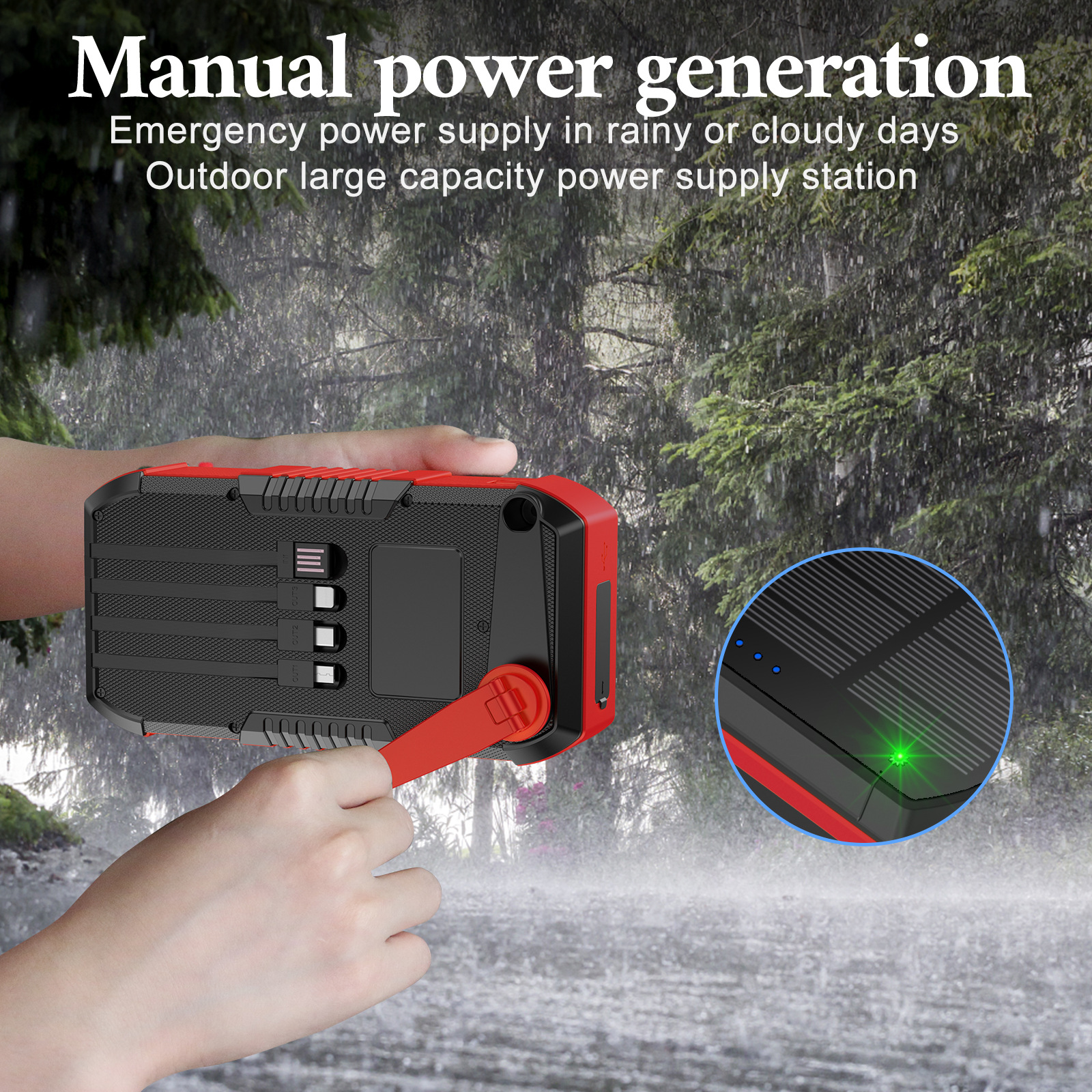 Hand Crank Solar Power Bank 66 - Solar Emergency Charger reseña y precio