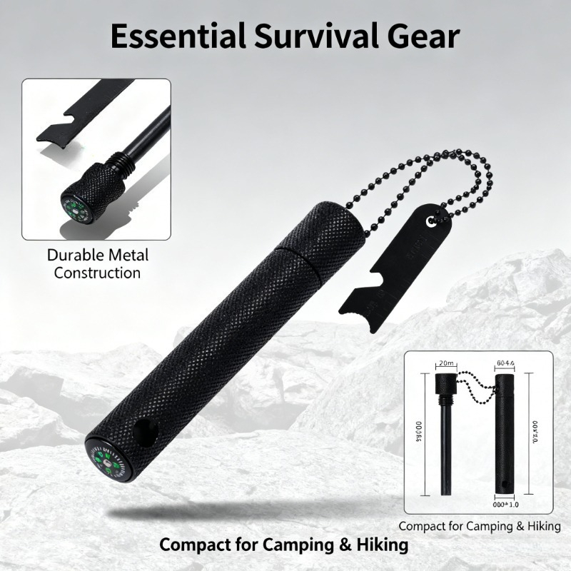 Magnesium Rod with Compass - W - Magnesium Fire Starter reseña y precio
