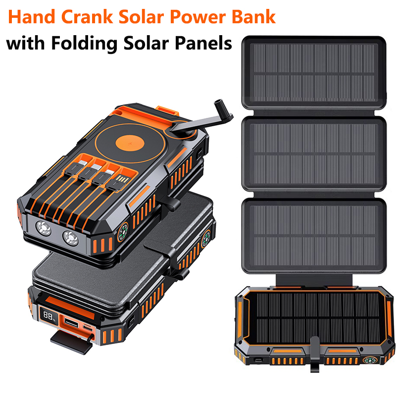 20000mAh Hand Crank Solar Powe - Solar Emergency Charger reseña y precio