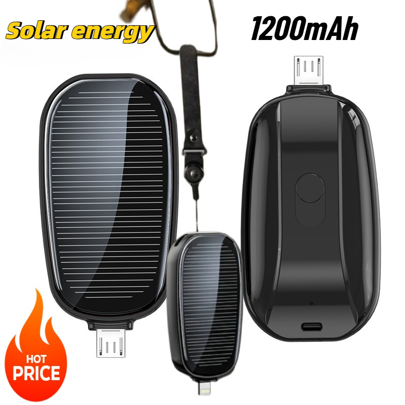 1200mAh Solar Mini Power Bank  - Solar Emergency Charger reseña y precio