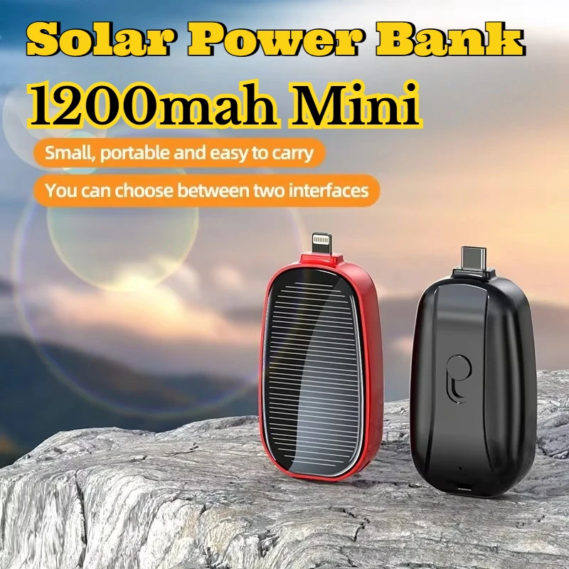 1200mAh Solar Mini Power Bank  - Solar Emergency Charger reseña y precio