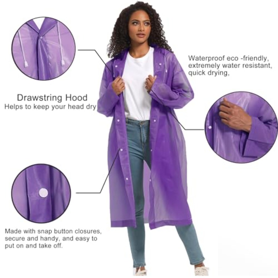 Rain Ponchos for Adults Rainco - Emergency Poncho Rain reseña y precio