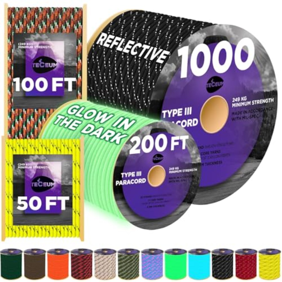 Reflective Paracord Rope 1000  - Para Cord 1000Ft reseña y precio