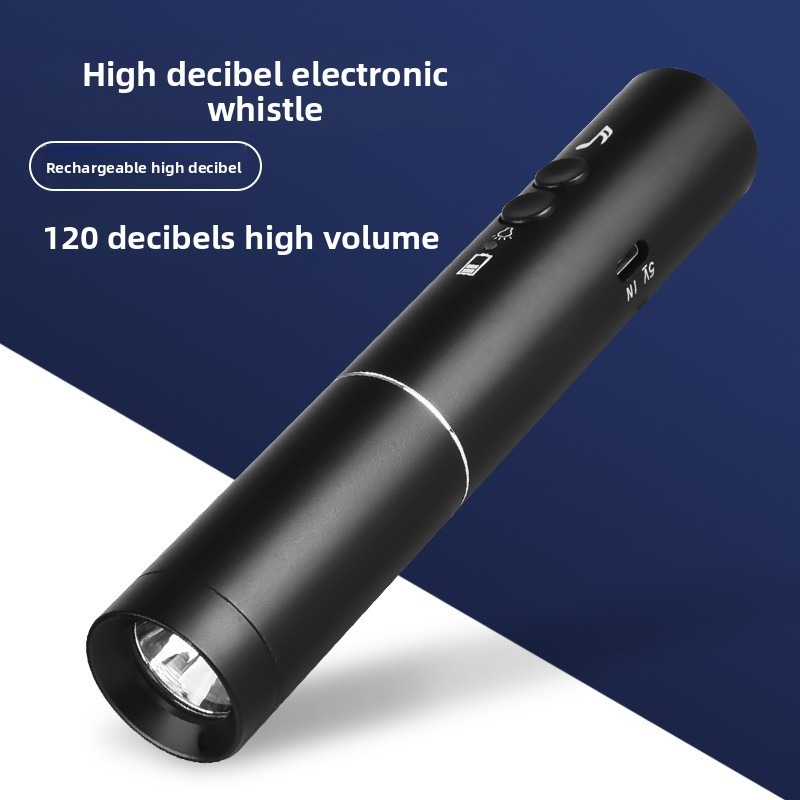 New LED Flashlight Electronic  - Emergency Whistle Loud reseña y precio