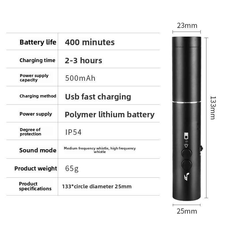 New LED Flashlight Electronic  - Emergency Whistle Loud reseña y precio