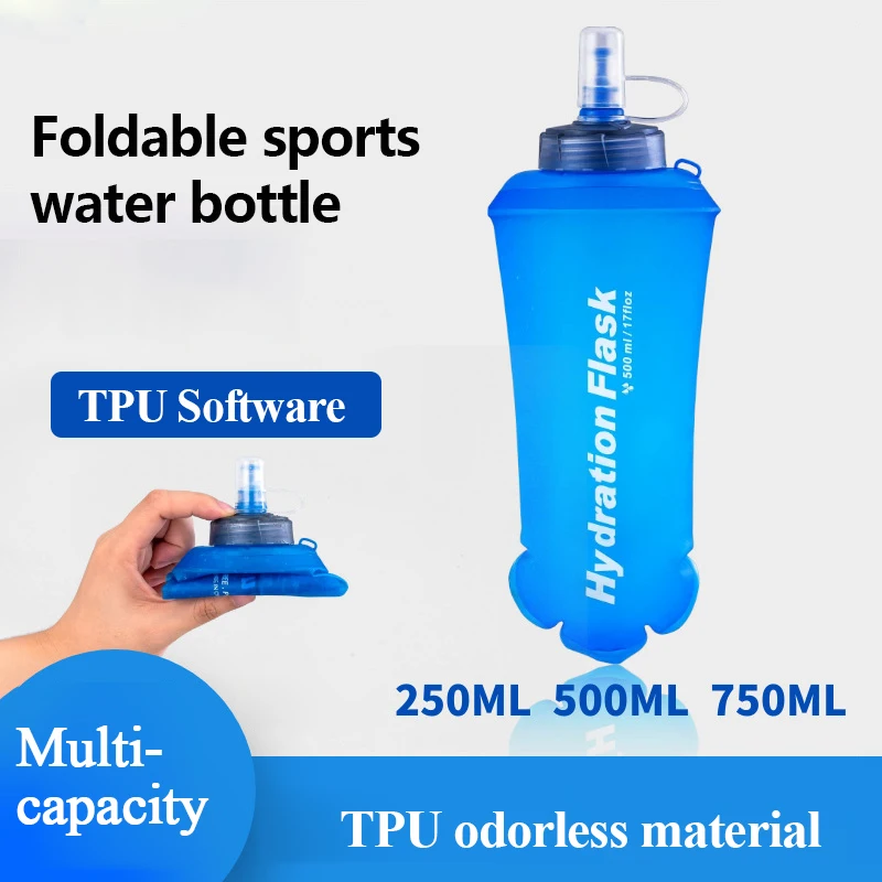 250ml 500ml 750ml Portable Fol - Water Bag Collapsible reseña y precio