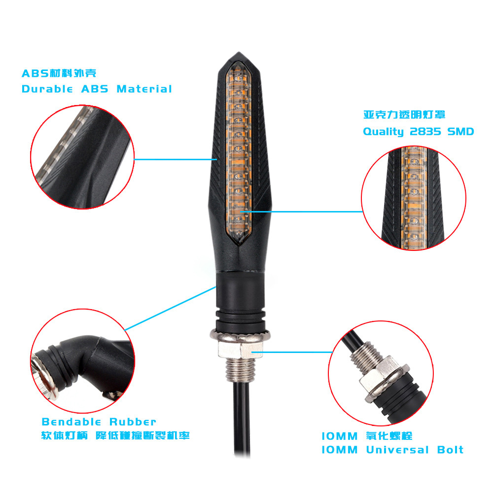4PCS 12V Motorcycle LED Turn S - Sos Light Strobe reseña y precio