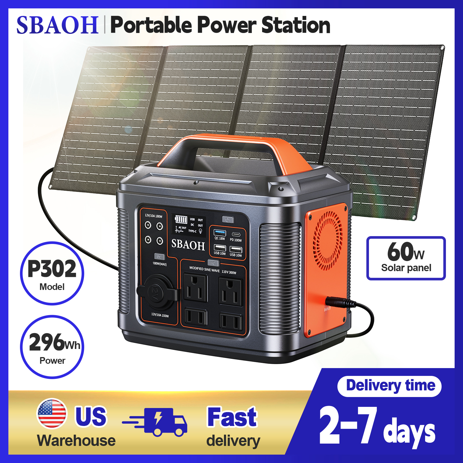 300W Portable Power Station, 2 - Solar Emergency Charger reseña y precio