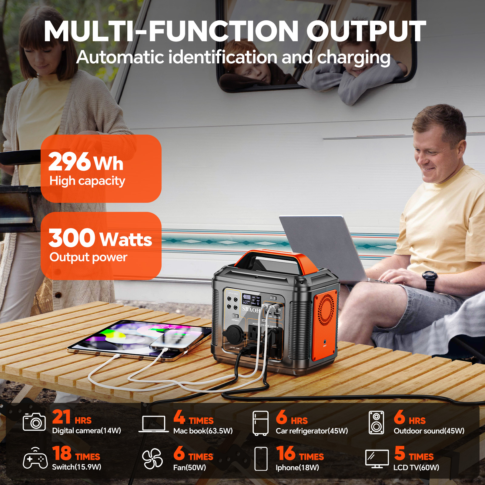 300W Portable Power Station, 2 - Solar Emergency Charger reseña y precio