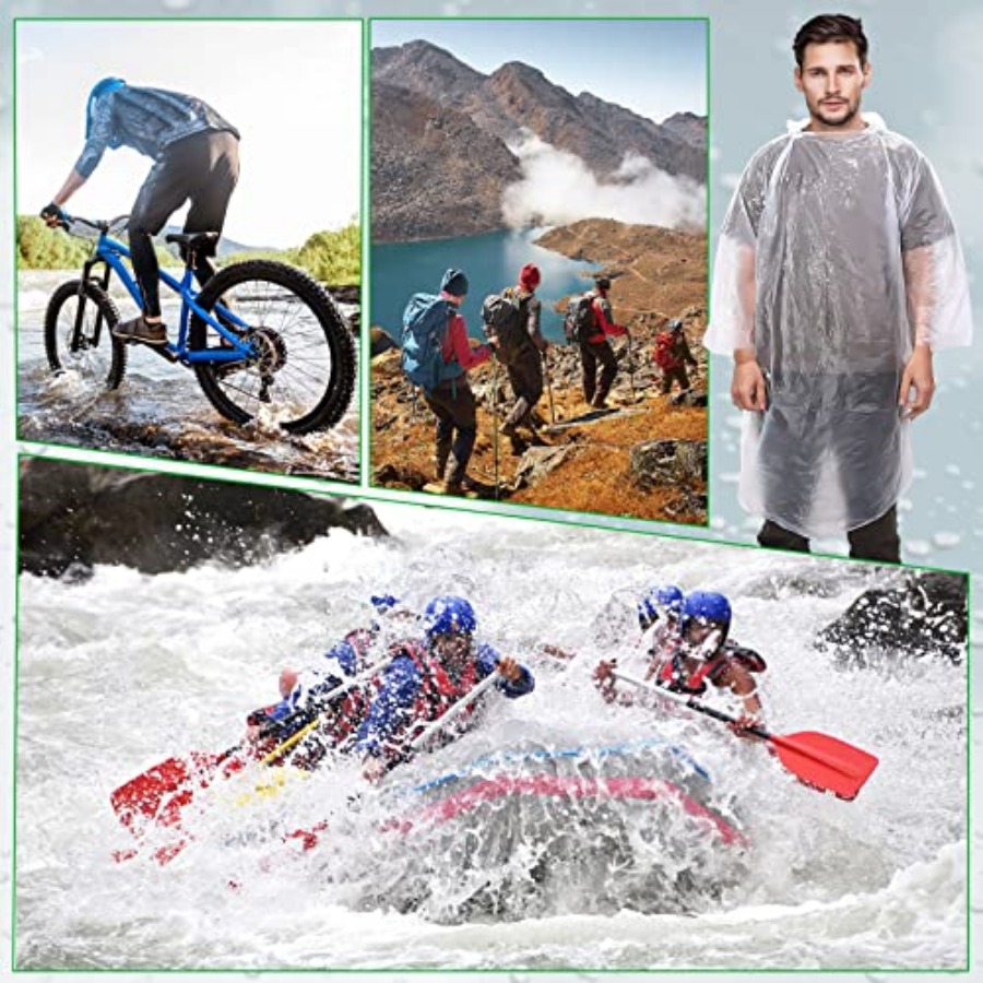 150 Pcs Disposable Rain Poncho - Emergency Poncho Rain reseña y precio