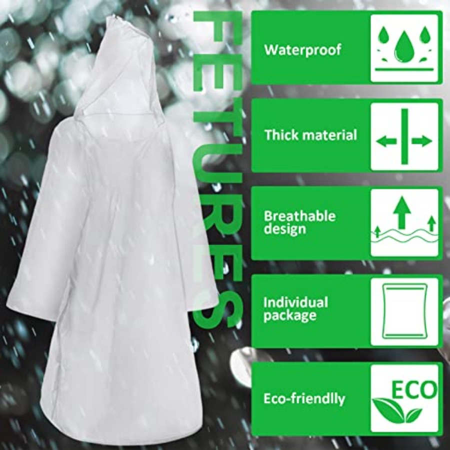 150 Pcs Disposable Rain Poncho - Emergency Poncho Rain reseña y precio