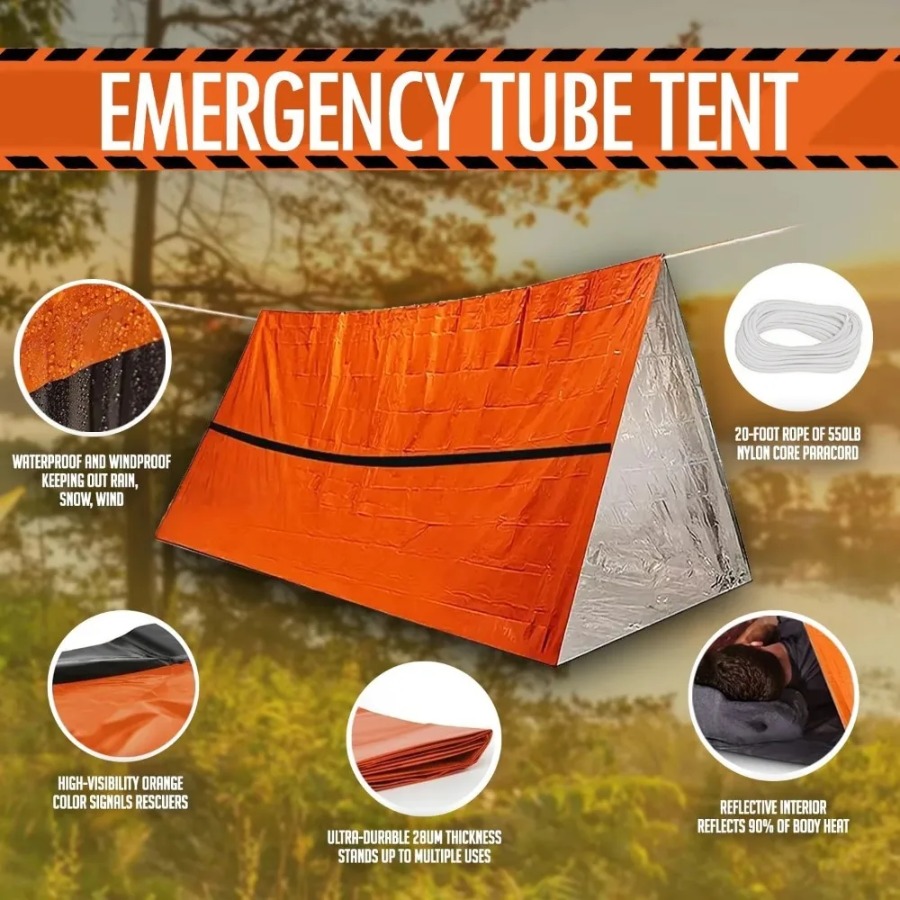 1PC Anti-rain Emergency Sleepi - Emergency Mylar Tent reseña y precio