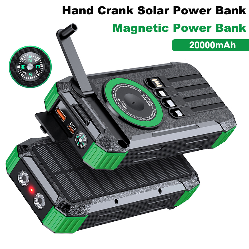 20000mAh Hand Crank Solar Powe - Solar Emergency Charger reseña y precio