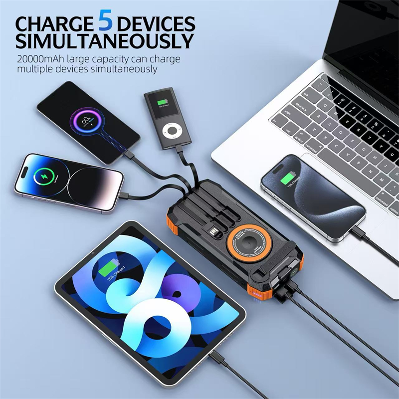 20000mAh Hand Crank Solar Powe - Solar Emergency Charger reseña y precio