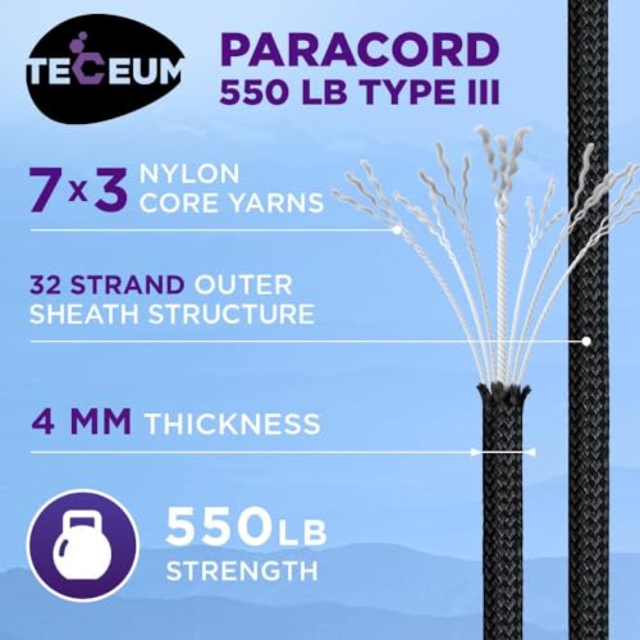 Reflective Paracord Rope 1000  - Para Cord 1000Ft reseña y precio