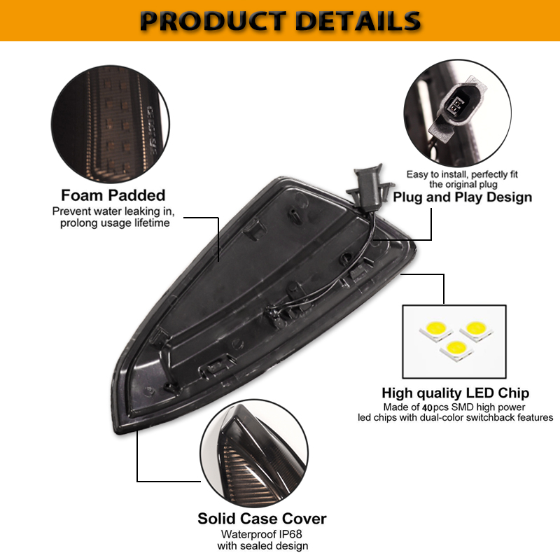 LED Dynamic Turn Signal Light  - Signal Panel Orange reseña y precio