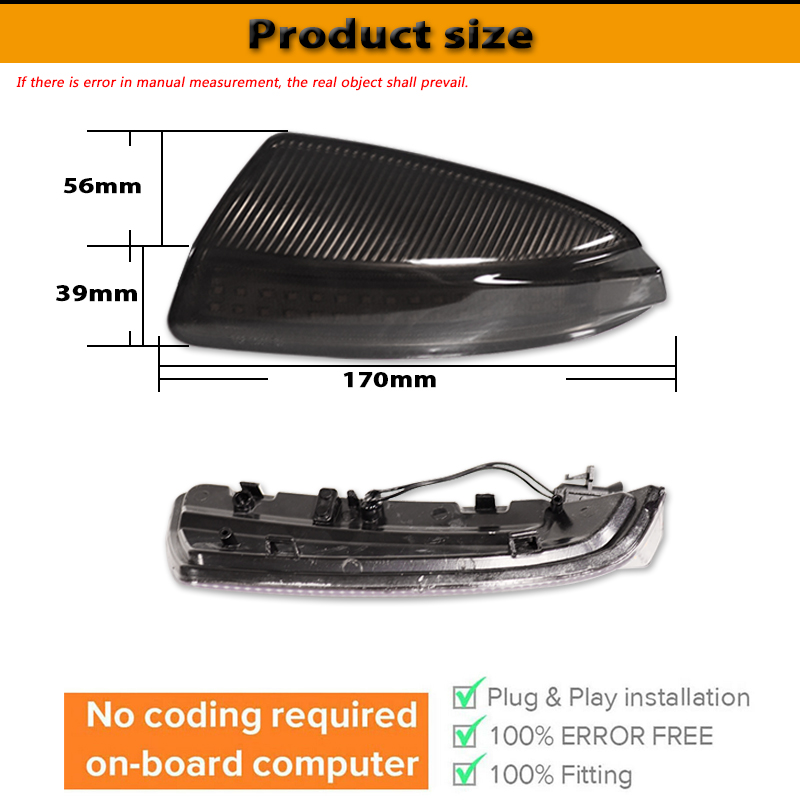 LED Dynamic Turn Signal Light  - Signal Panel Orange reseña y precio