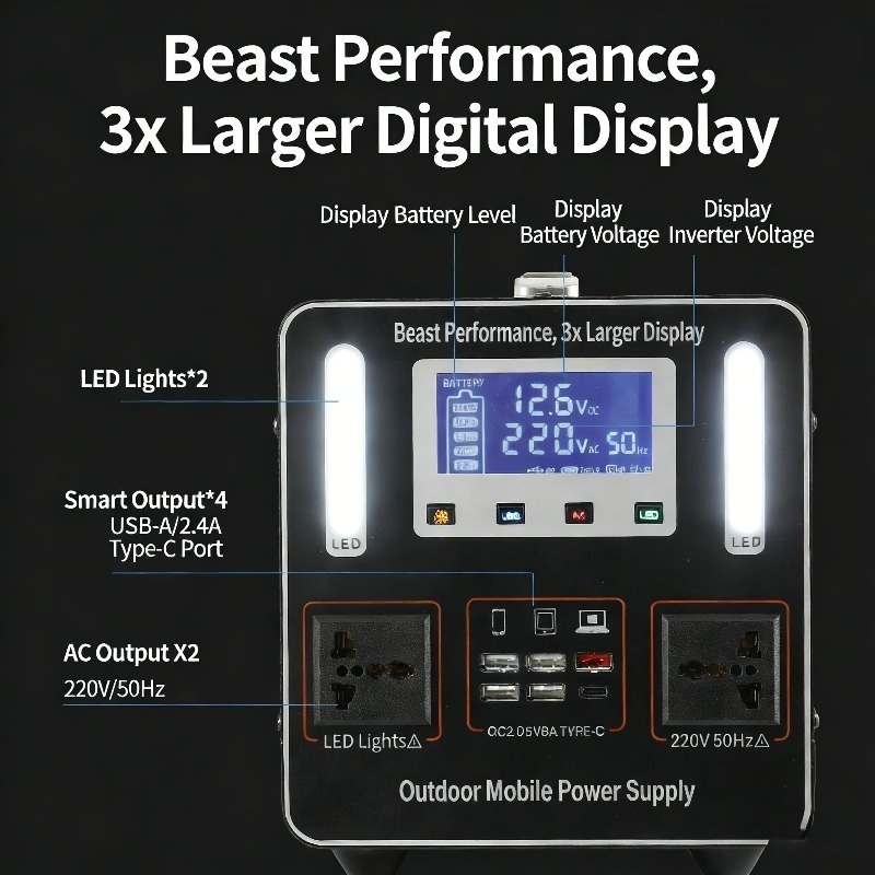 500Wh 500W 220V Portable Power - Solar Emergency Charger reseña y precio