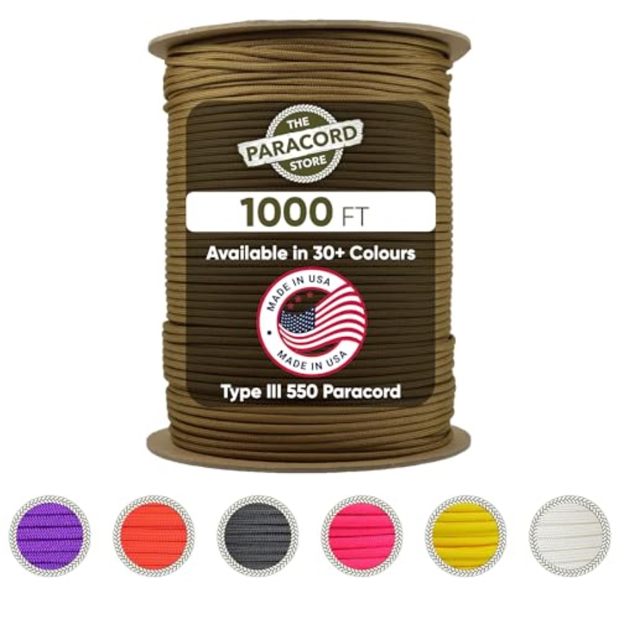 Type III 550 Paracord - 1000 F - Para Cord 1000Ft reseña y precio