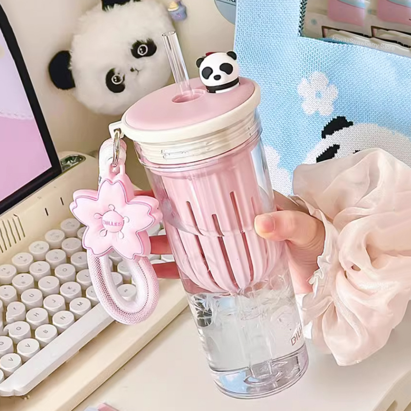650ml Kawaii Water Bottle With - Water Purification Straw reseña y precio