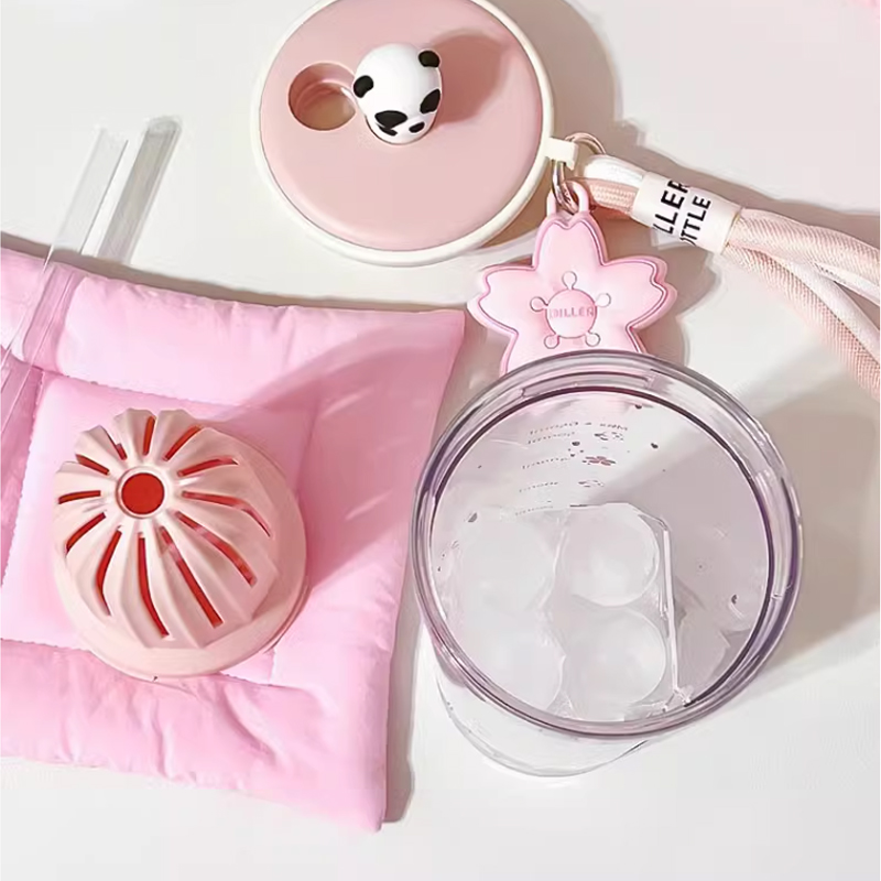 650ml Kawaii Water Bottle With - Water Purification Straw reseña y precio