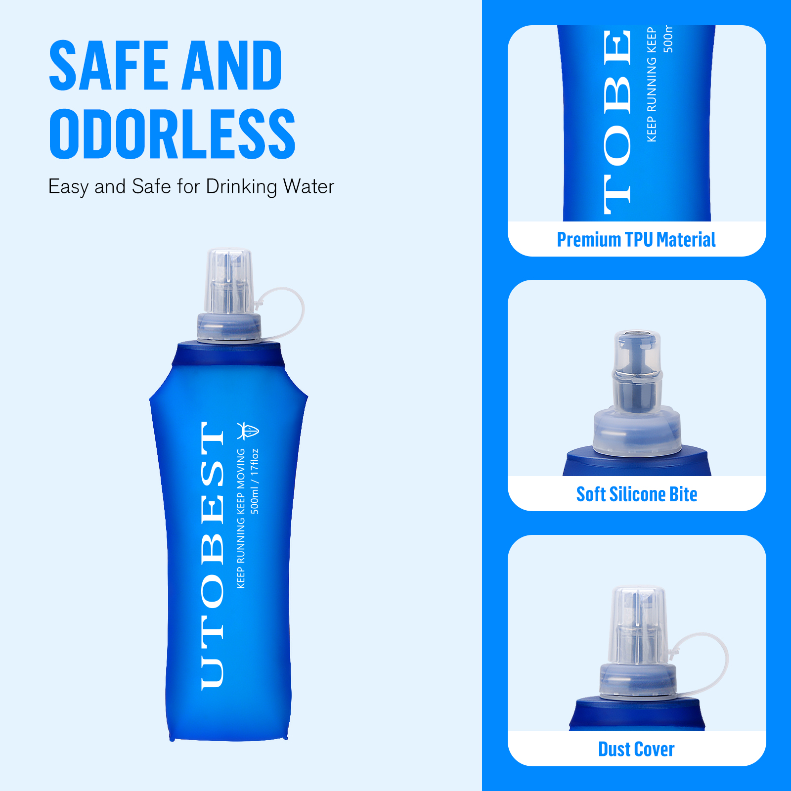 UTOBEST 250ml 350ml 500ml Soft - Water Bag Collapsible reseña y precio