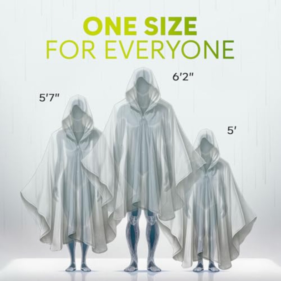 Disposable Rain Ponchos for Ad - Emergency Poncho Rain reseña y precio