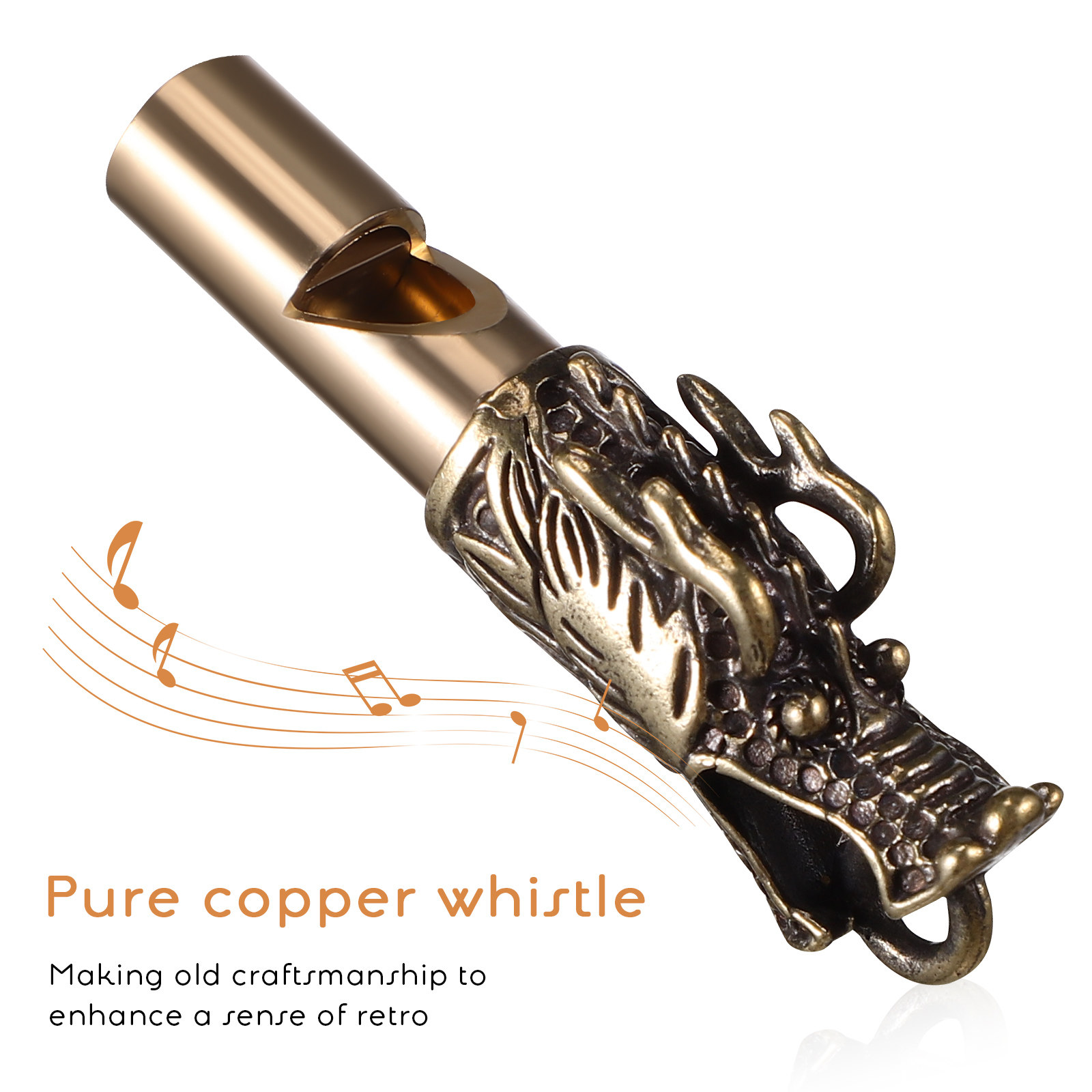 3Pcs Chinese Dragon Brass Whis - Emergency Whistle Loud reseña y precio