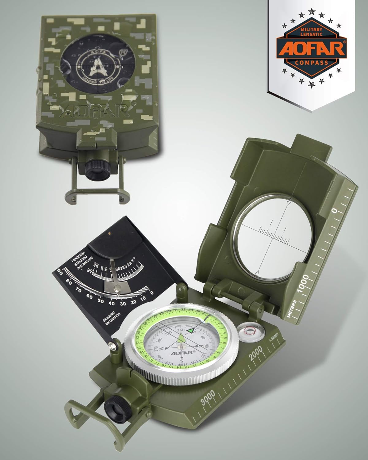 Military Compass for Hiking, L - Compass Lensatic reseña y precio