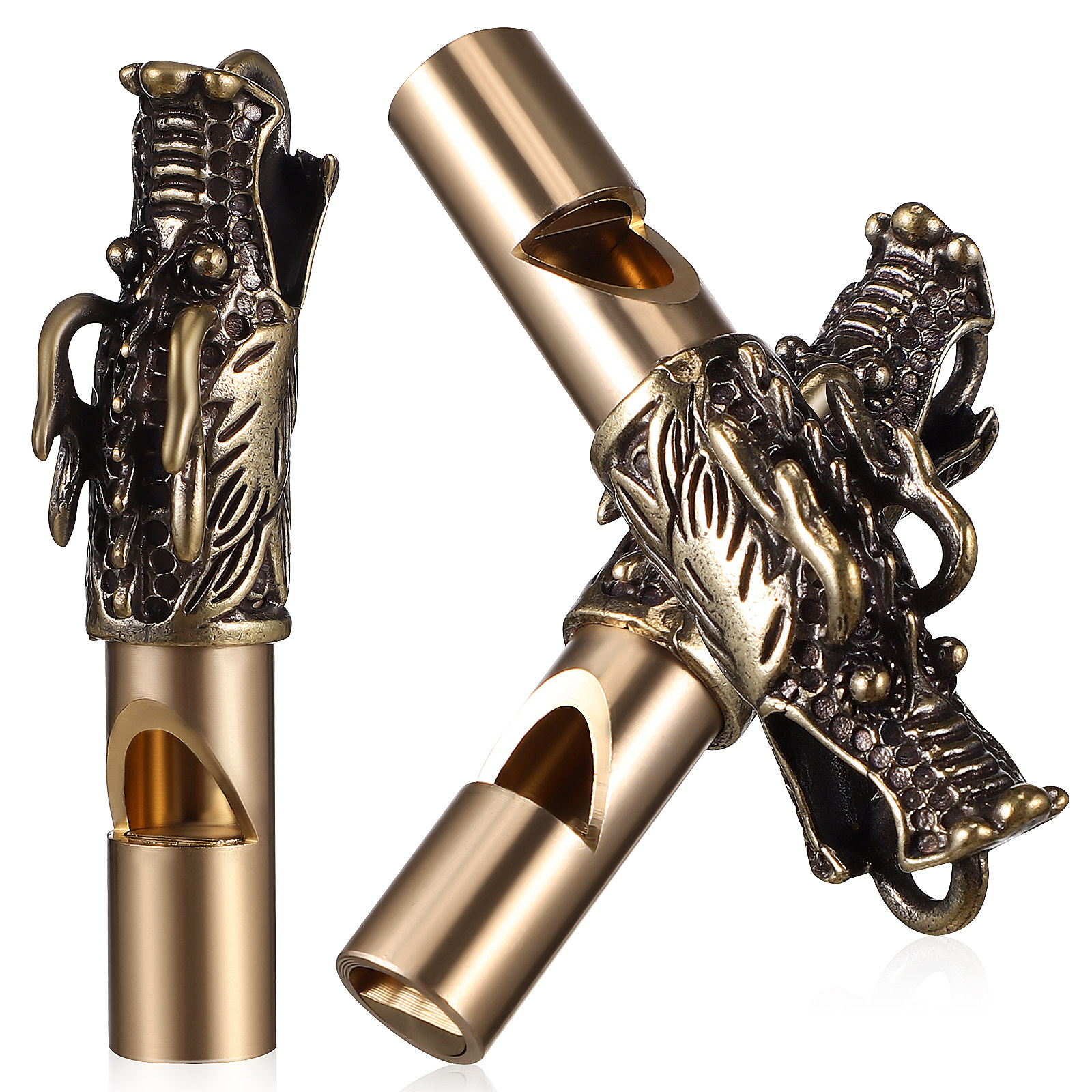 3Pcs Dragon Whistles Brass Vin - Emergency Whistle Loud reseña y precio